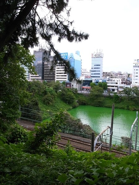 市ヶ谷－飯田橋間、夏の外堀の様子